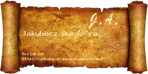 Jakubecz Auróra névjegykártya